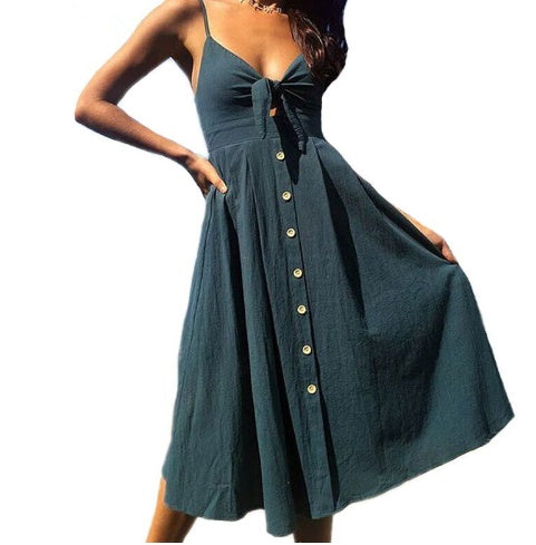 Robe Longue d'Été Sans Manches