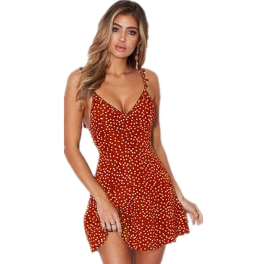 Robe d’Été à Pois & Bretelles