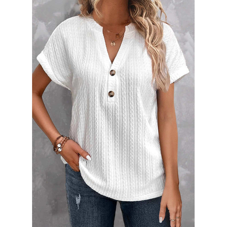 Top Alana – Manches Aériennes & Détail Boutonné
