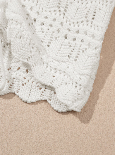 Gilet Inès – Tricot Ajouré & Élégance Décontractée