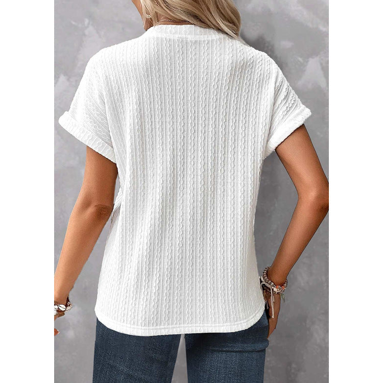Top Alana – Manches Aériennes & Détail Boutonné