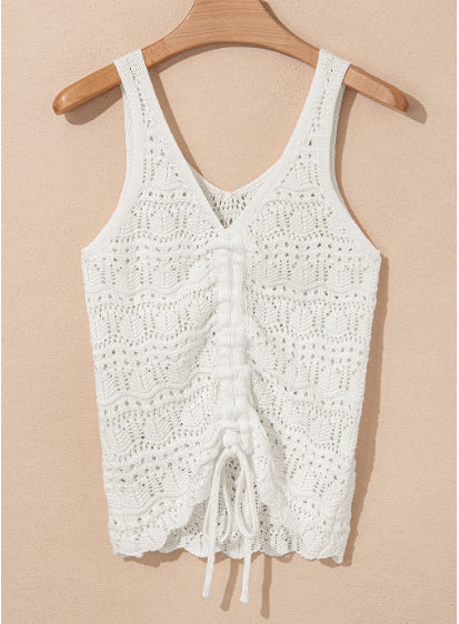 Gilet Inès – Tricot Ajouré & Élégance Décontractée