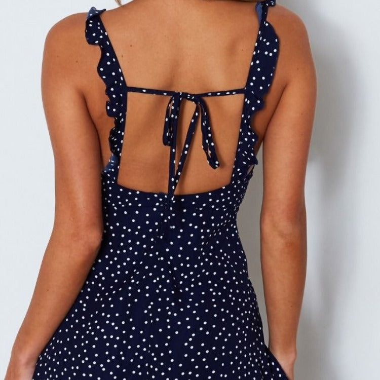Robe d’Été à Pois & Bretelles