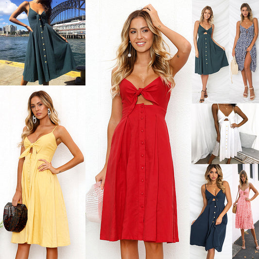 Robe Longue d'Été Sans Manches